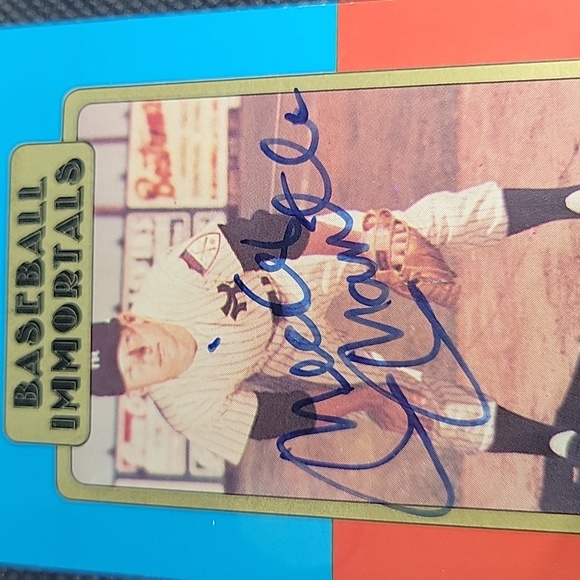 Mickey mantle sighned card 1980 87 ssp baseball immortals Inpersonauthentication - Picture 3 of 14